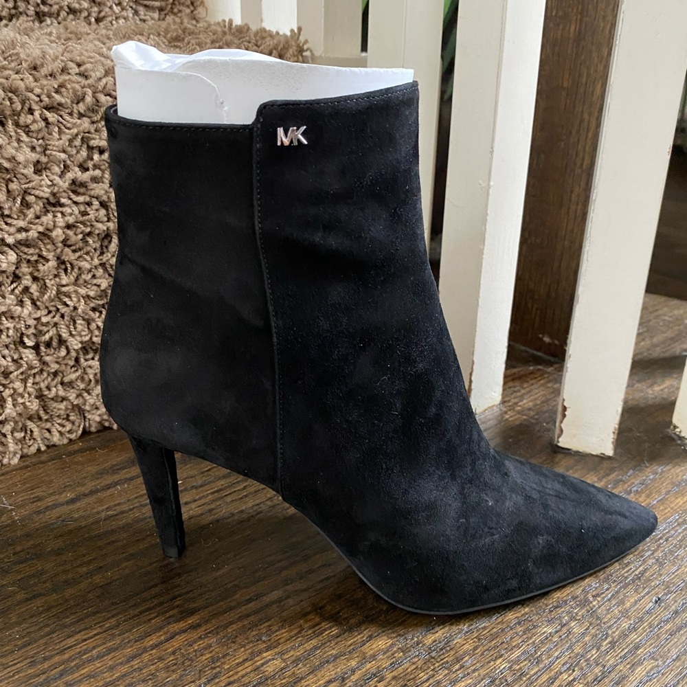 Michael Kors BRAND NEW WITH TAGS black, suede booties.  3” heel.